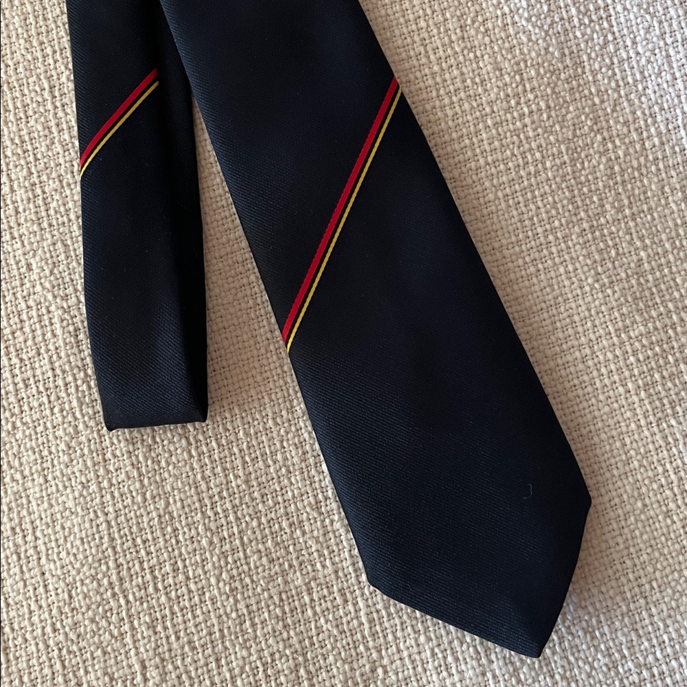 VTG AUSTRALIAN Tee-Dee Dark Navy Blue Tie Red Gold Stripe Official Emblem‎ - Picture 5 of 7